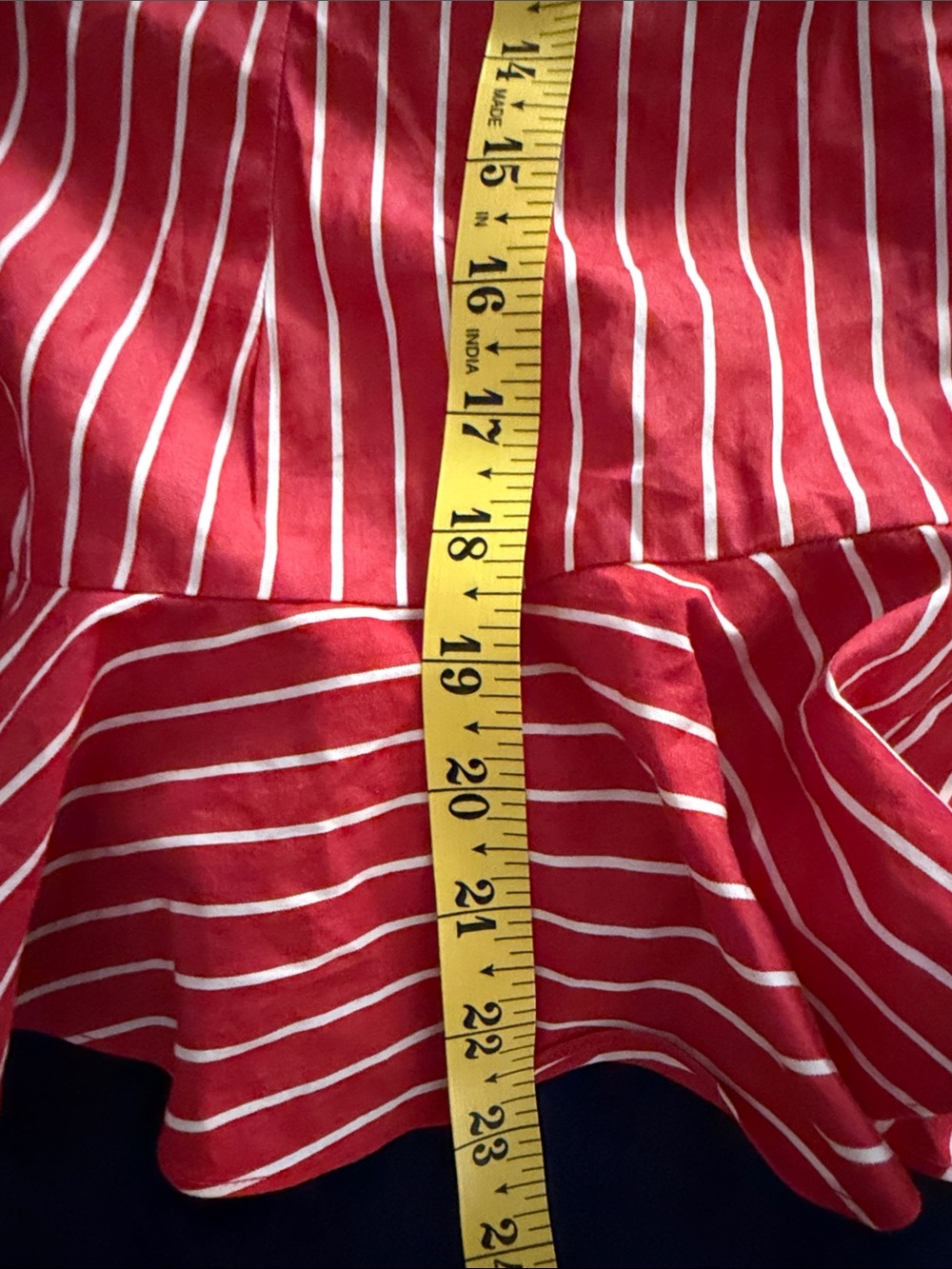 Lauren Ralph Lauren red and white striped blouse size Large - Picture 8 of 8